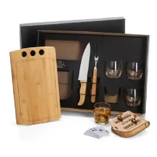 Kit Churrasco, Whisky E Truco - 8 Pçs - C/ Jogo De