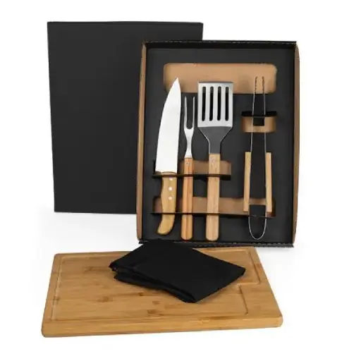 Kit Para Churrasco/Hambúrguer Com Pegador E Espátu
